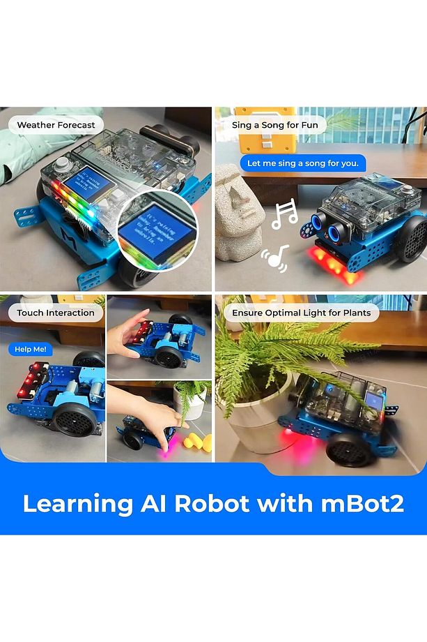 mBot 2, WiFi Uzaktan Kumandalı Yapay Zeka Robot Oyuncağı, Scratch ve Python Uyumlu - 5