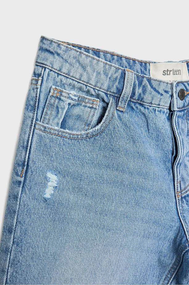 Denim Bisikletçi Bermuda Şort - 6