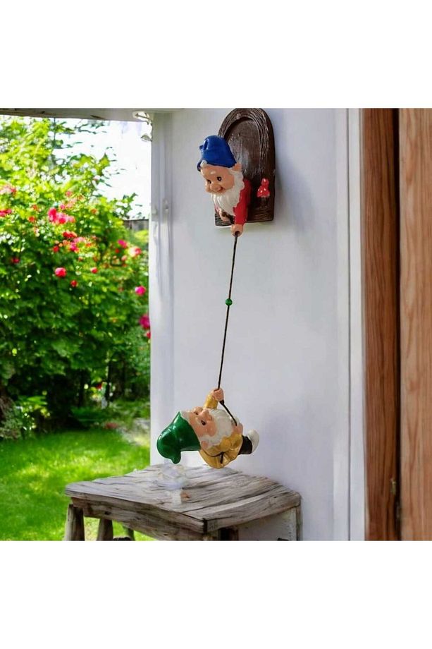 Dekoratif Şans Getiren Tırmanan Şans Cüceleri Bahçe, Balkon, Duvar Süsü - 1