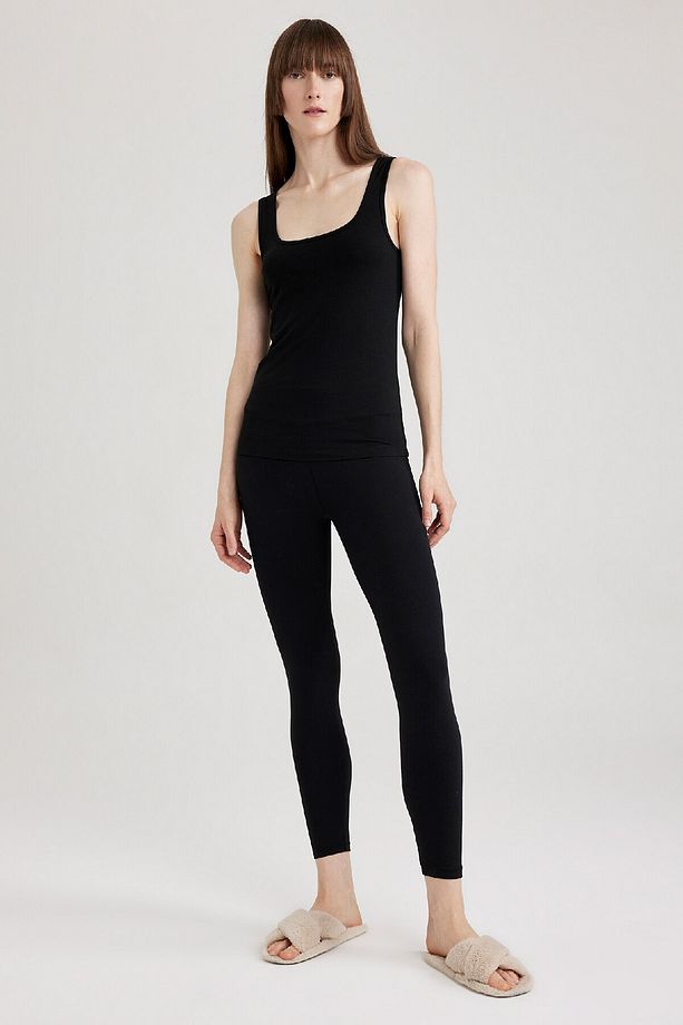 Fall In Love Regular Fit Pamuklu Basic Düz Siyah Iç Atlet R9041az23au - 2