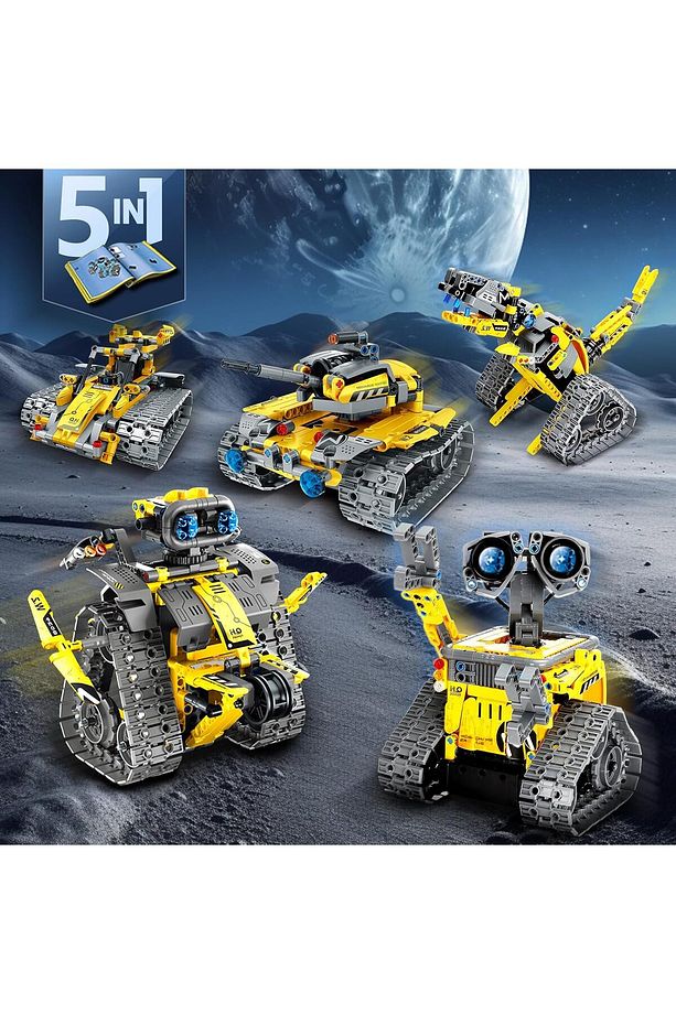 5'i 1 Arada Robotik Set, Uygulama ve Uzaktan Kumandalı, Programlanabilir Yapım Oyuncağı - 3