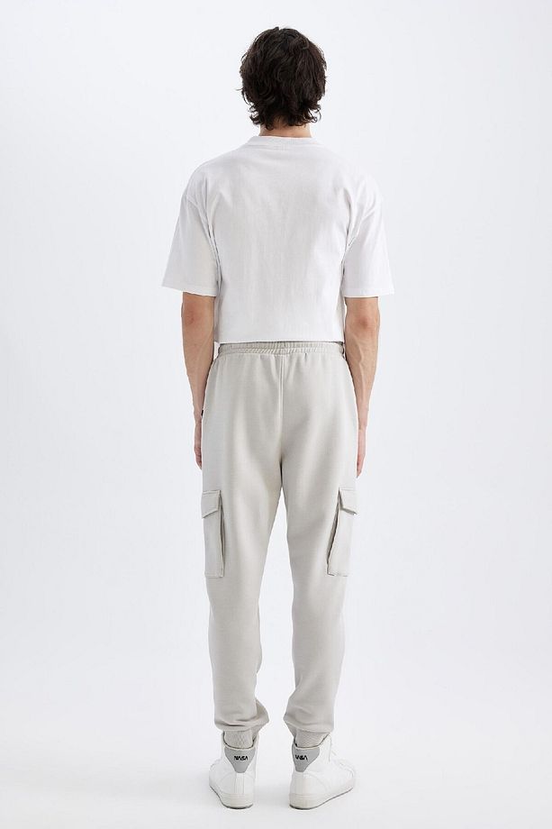 Regular Fit Jogger Eşofman Altı Kargo Cepli Basic Düz Beli Bağcıklı Lastikli Paça Y5533az24au - 8