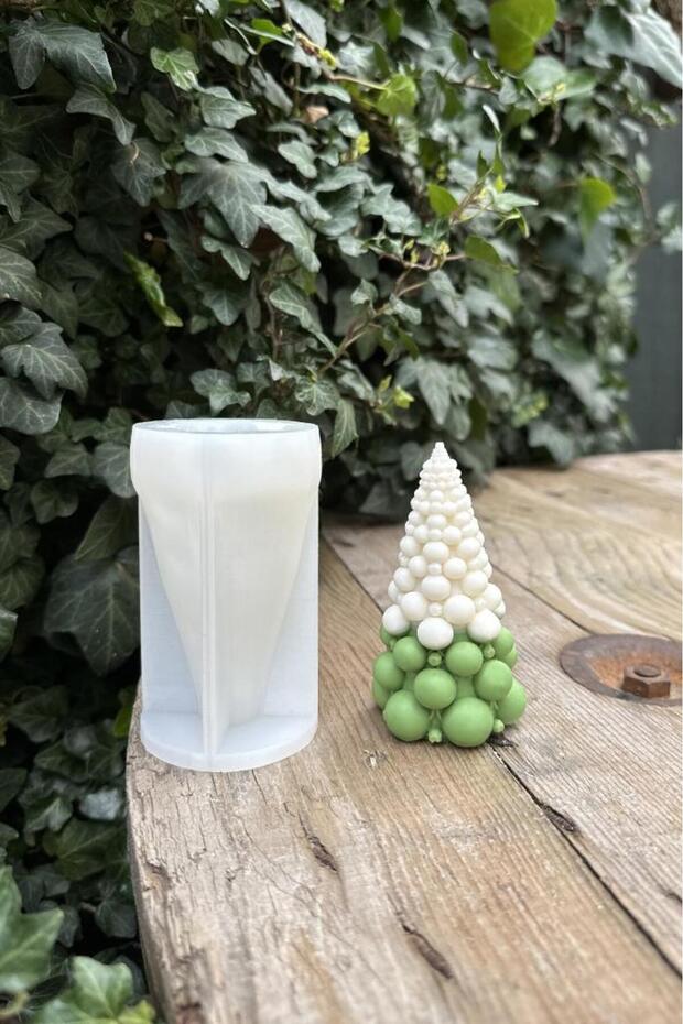 Bubble Çam Ağacı Silikon Mum Kalıbı - 5