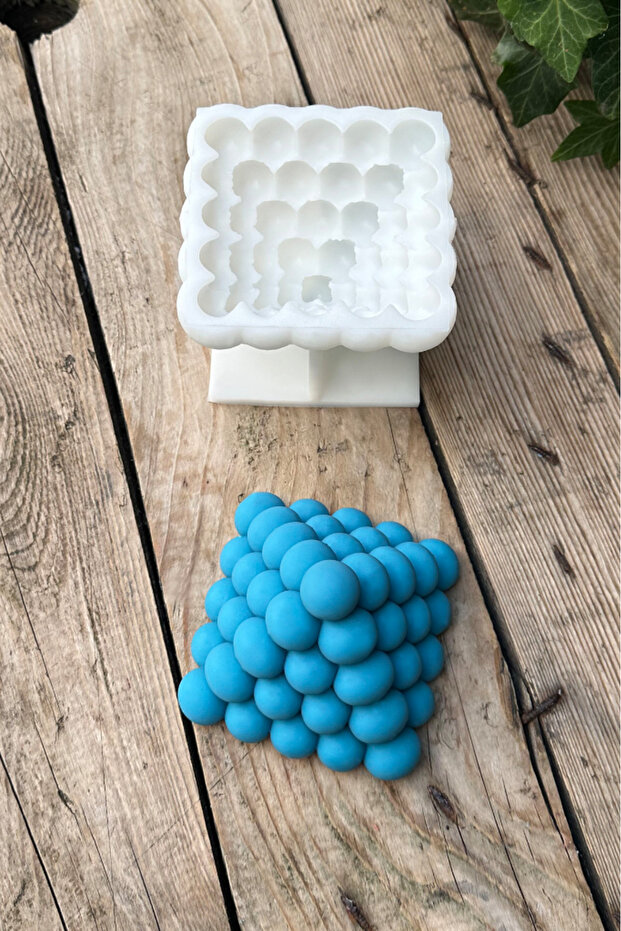 Bubble Piramit Silikon Mum Kalıbı - 4