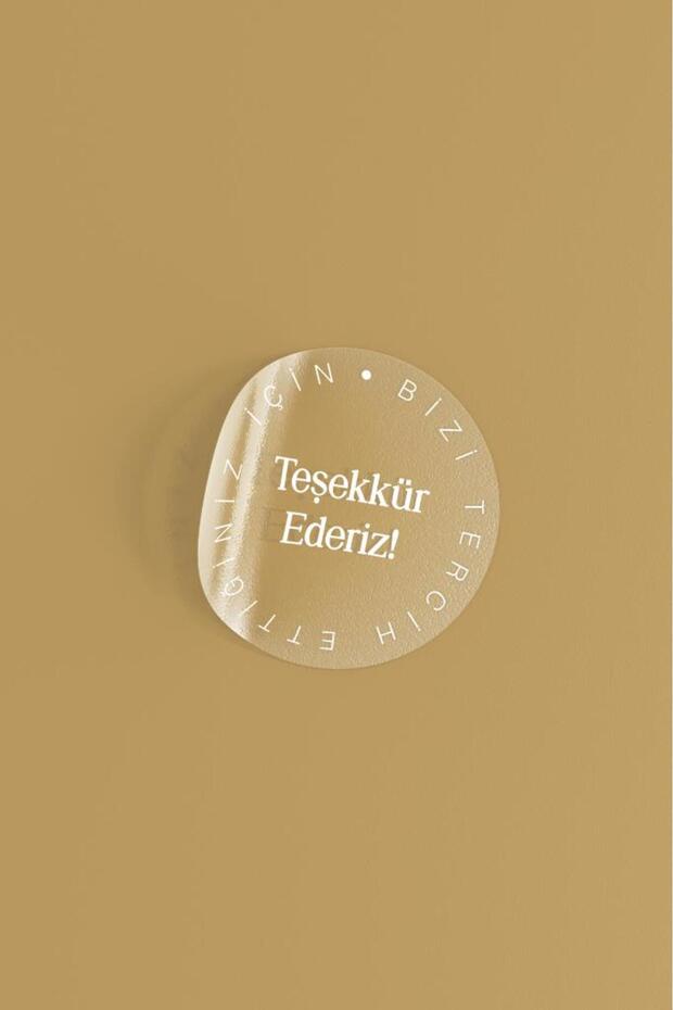 ملصق دائري شفاف 100 قطعة - 8