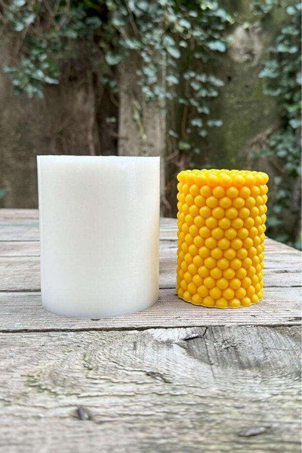 Bubble Silindir Silikon Mum Kalıbı - 3