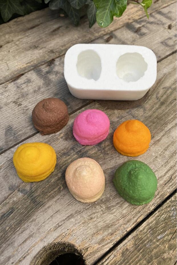 Krema 2'li Silikon Mum Kalıbı - 1