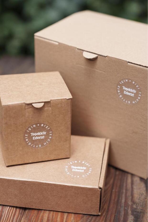 ملصق دائري شفاف 100 قطعة - 5