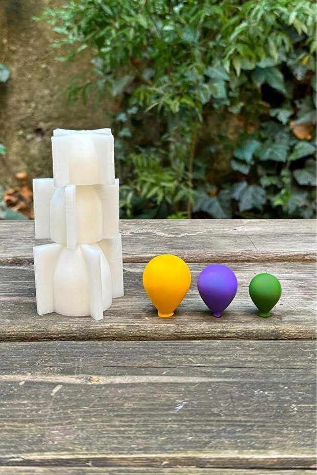 Balon Elips Set Silikon Mum Kalıpları - 3
