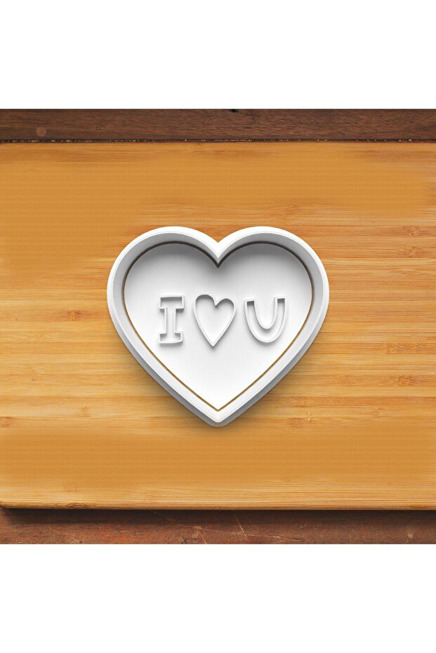 I Love You Heart Shaped Cookie Mold and Sugar Dough Mold