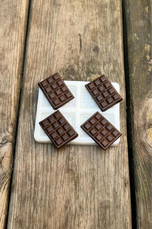 Çikolata Dörtlü Silikon Mum Kalıbı - 2