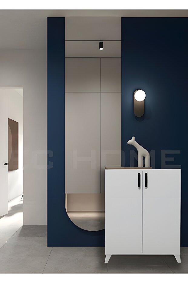 Ayakkabılık İki kapaklı Siyah köprü kulp - 1