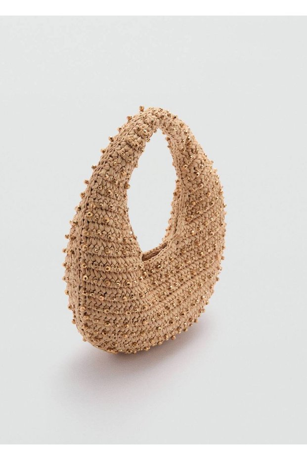 Natural Fiber Bag with Beads