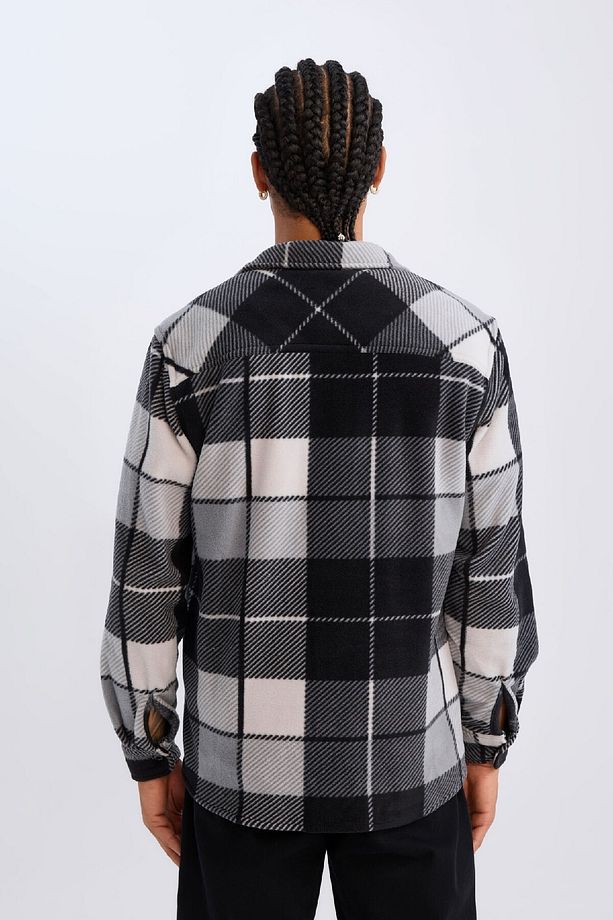Regular Fit Kareli Polar Uzun Kollu Gömlek V2767AZ24WN - 6