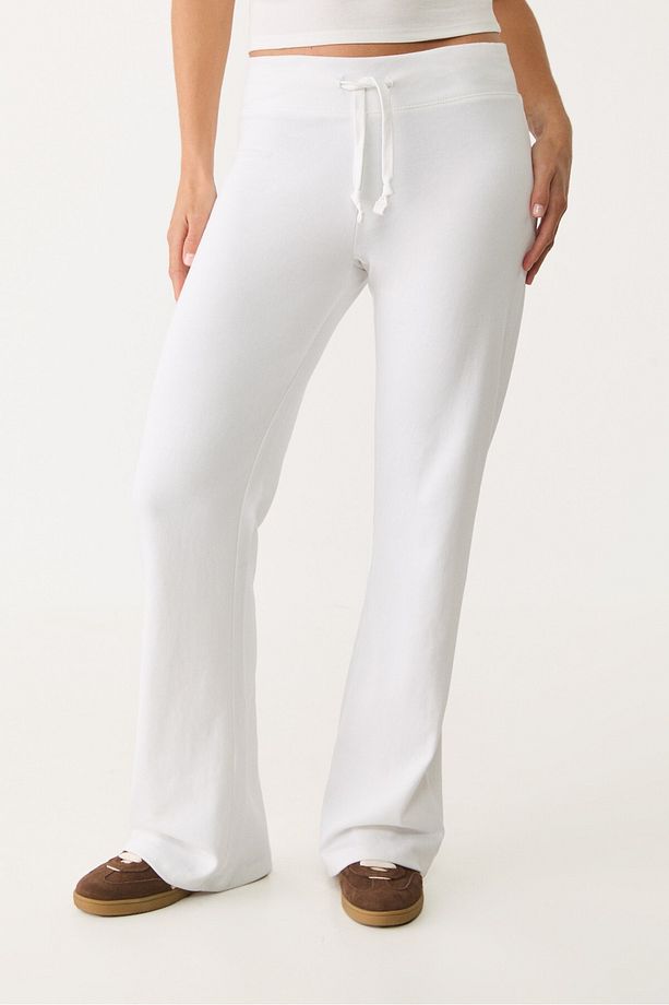 Bağcıklı İspanyol paça jogger pantolon - 2