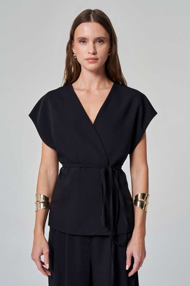 Bel Bağlamalı Yelek - 1