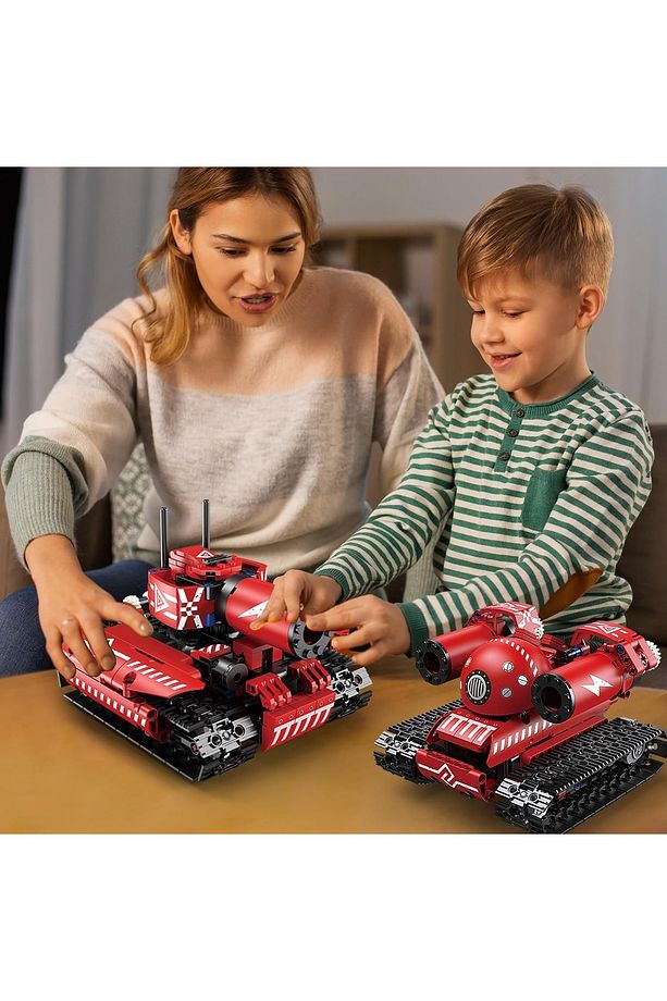 5'i 1 Arada Uzaktan Kumandalı Yapı Kiti, Robot, Tank, Buldozer, STEM Oyuncağı, 7-12 Yaş İçin - 2