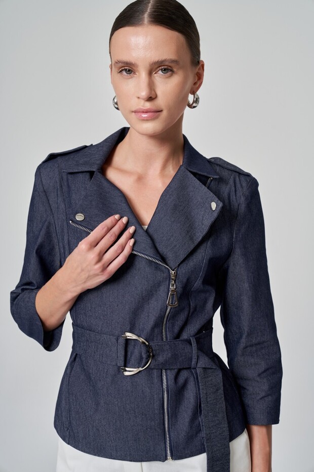 Fermuar Detaylı Ceket - 1