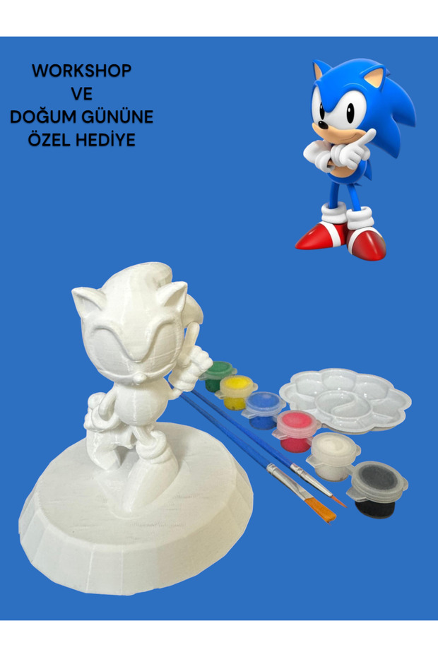 Sonic 3d Figür Boyama Seti - 1