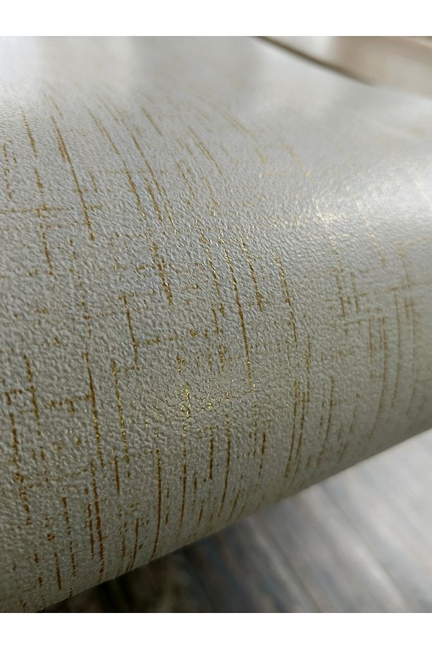 Krem Gold (53 cm X 10 metre) Kendinden Desenli Silinebilir Duvar Kağıdı 5 m² - 3