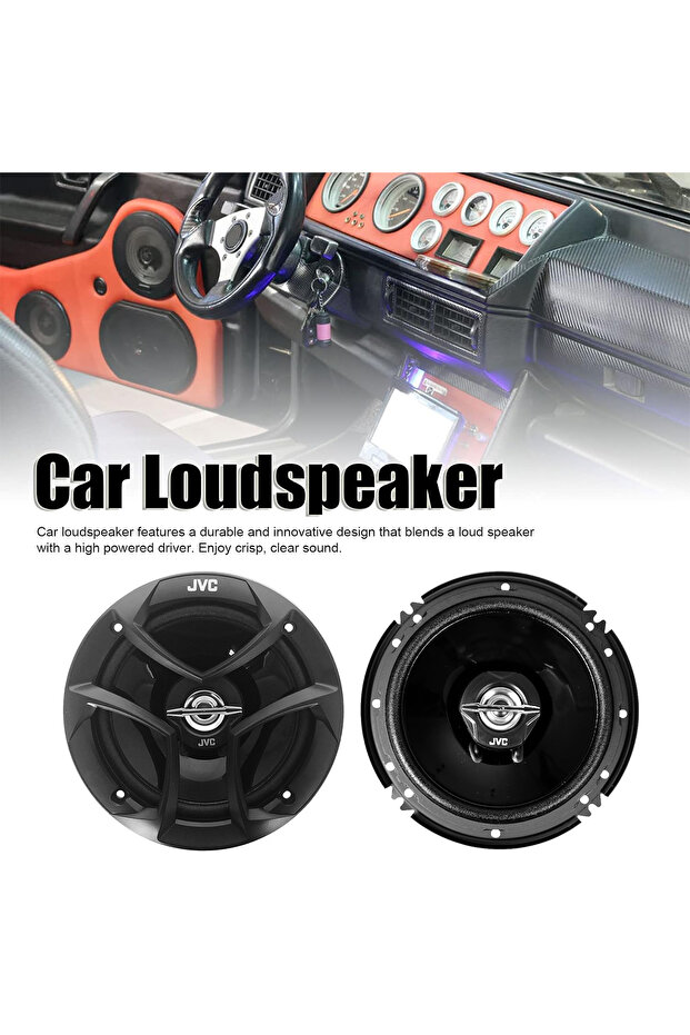 JVC CS-J620 16cm 2-Way Car Coaxial Speakers 300W Peak Power 30W RMS Pair - Mica Cone, 4Ω - 6