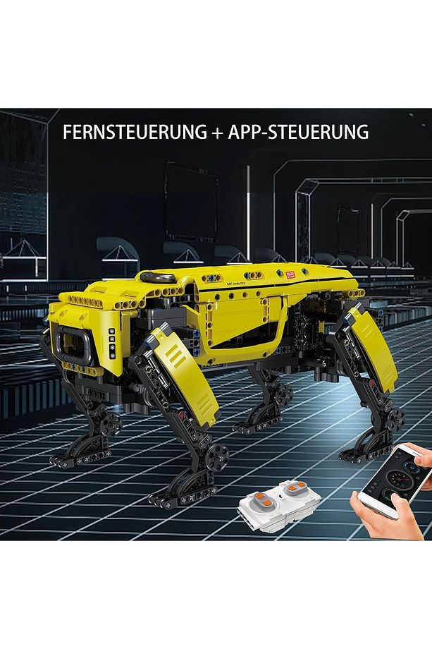 Mekanik Köpek Yapı Blokları Seti, 936 Parça, Uzaktan Kumandalı Robot Köpek Oyuncağı DIY Yapım Seti - 2
