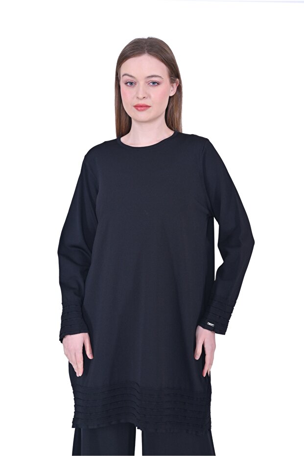 7025 Siyah Triko Tunik - 2