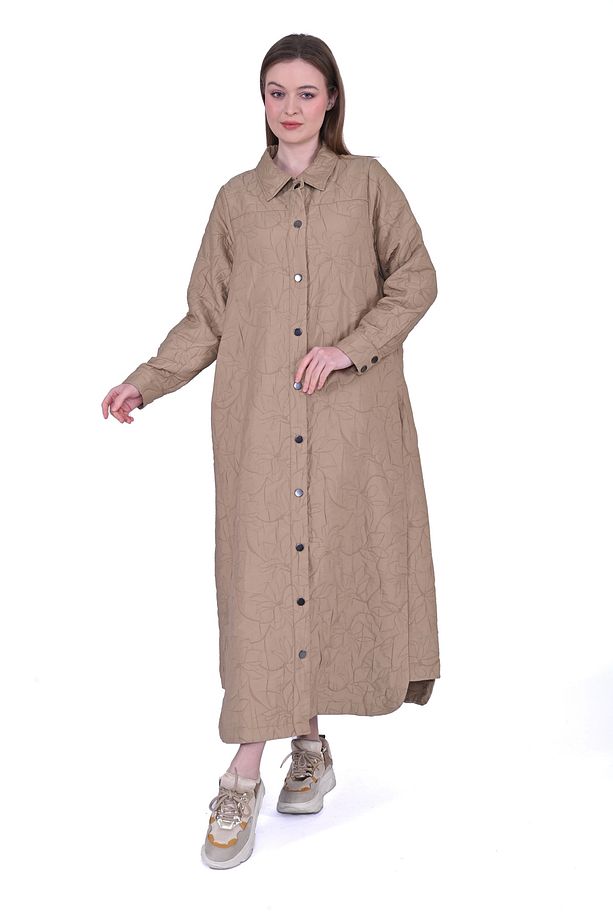 İNVEE 7039 Kapitone Kap - Camel - 4