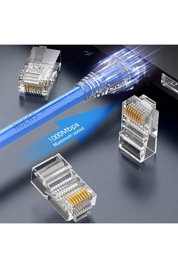 200 Adet Rj45 Cat5 Cat6 Ethernet Internet Kablo Soketi Konnektörü 8p8c Rj45 Jack Utp Jak Uç - 3