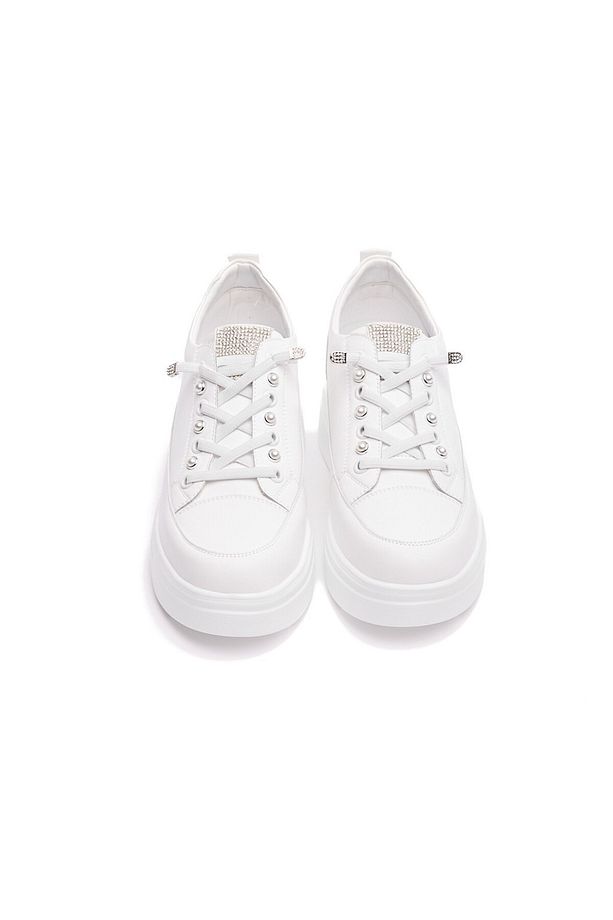 Yüksek Taban Bağcıklı Kadın Sneaker - 3