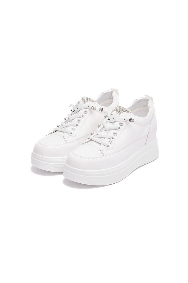 Yüksek Taban Bağcıklı Kadın Sneaker - 2