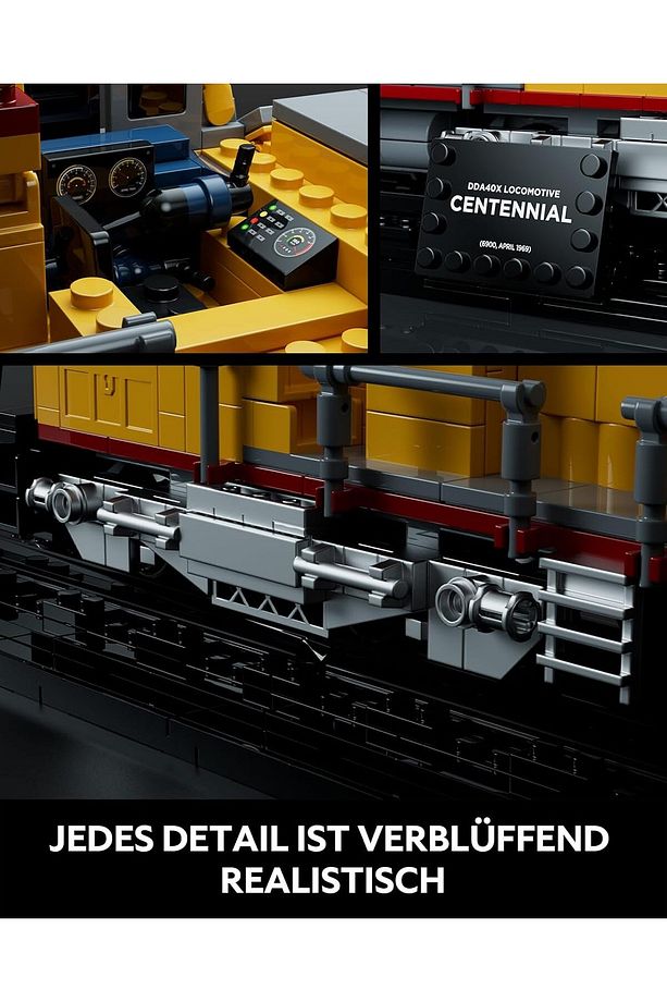 Lokomotif Model Yapı Seti ,Kelepçeli Yapı Blokları ile Raylı Dizel Tren - 3
