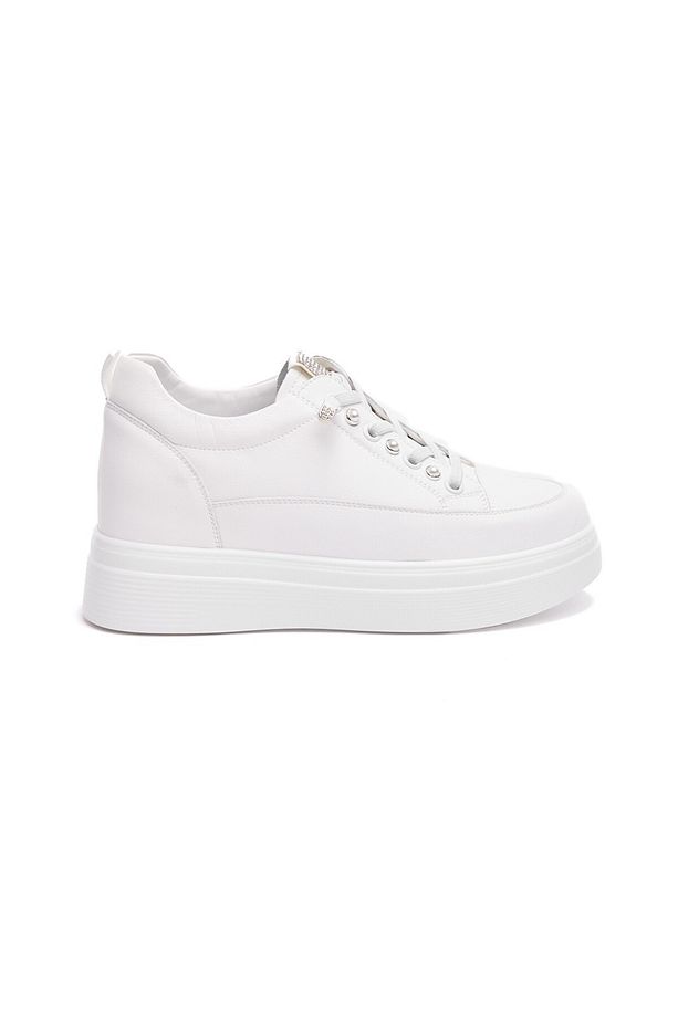 Yüksek Taban Bağcıklı Kadın Sneaker - 1