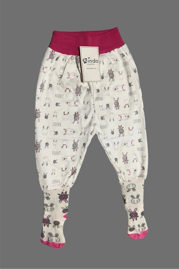 Baby Booties Trousers, Self-Socks Trousers, Mother's Favorite 100% Cotton