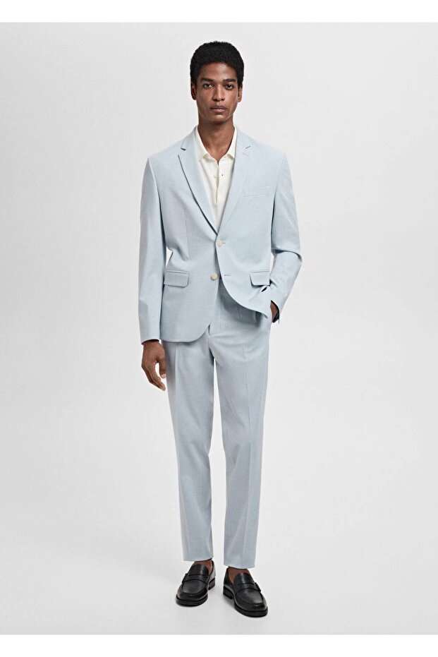 Streç kumaştan süper dar kesim blazer ceket - 2