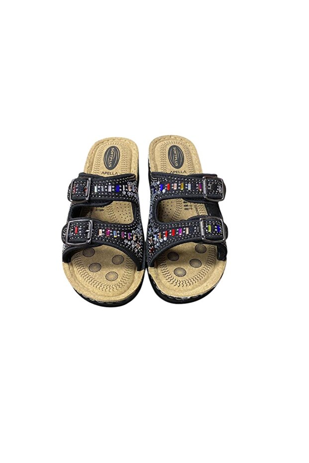Women's Wedge Heel Stone Slippers