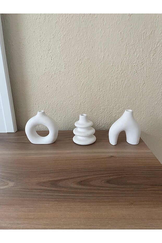 3Lü Minimal Bohem Vazo Set - 4