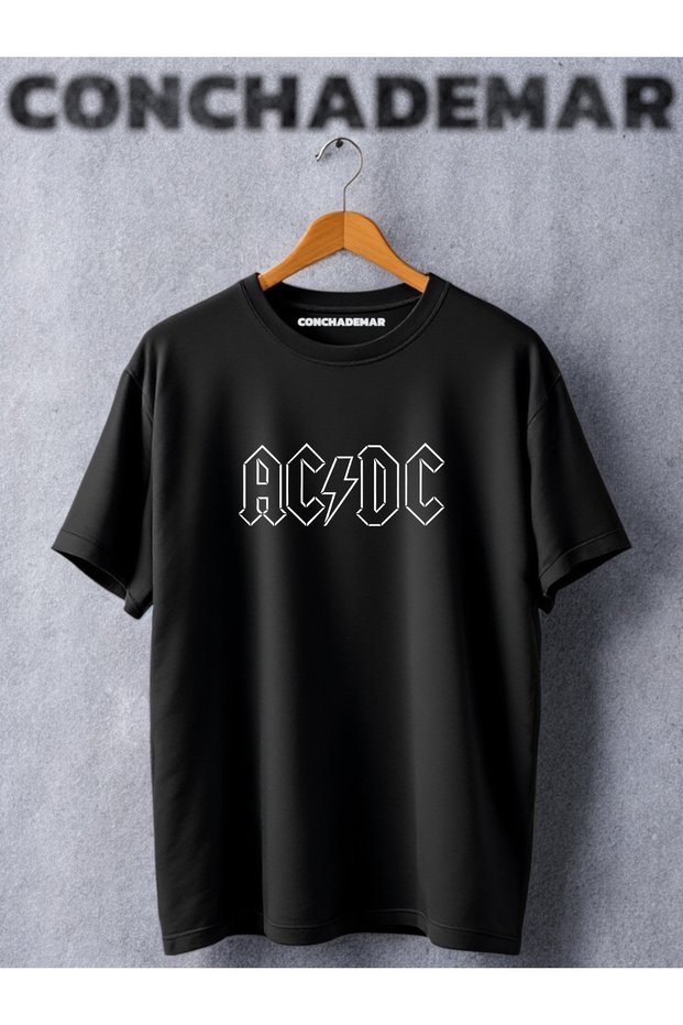 AC/DC Baskılı Oversize Tshirt