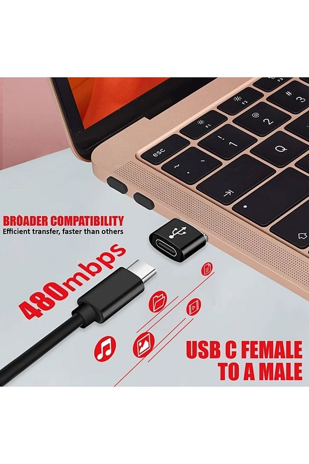 Usb To Type-C Adaptörü AirPods Pro 2, iPhone 15 14 13 12 Max, iPad 10 Air 4 5 Mini S23 OTG Başlık - 5