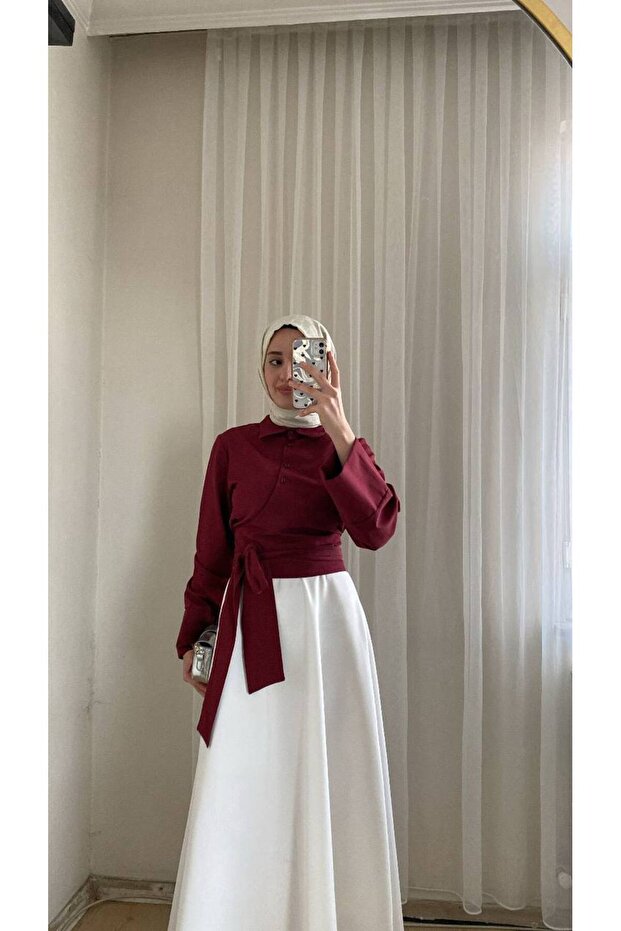 BELDEN BAĞLAMALI GÖMLEK - 6