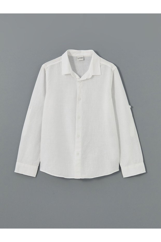 LCW Kids Basic Long Sleeve Boy's Shirt