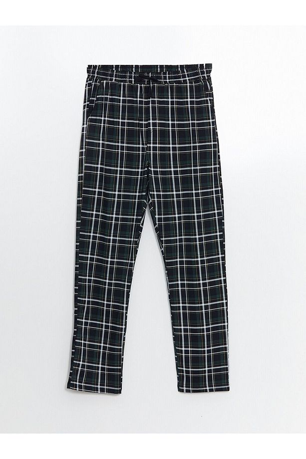 Standart Kalıp Ekose Erkek Pijama Alt - 1