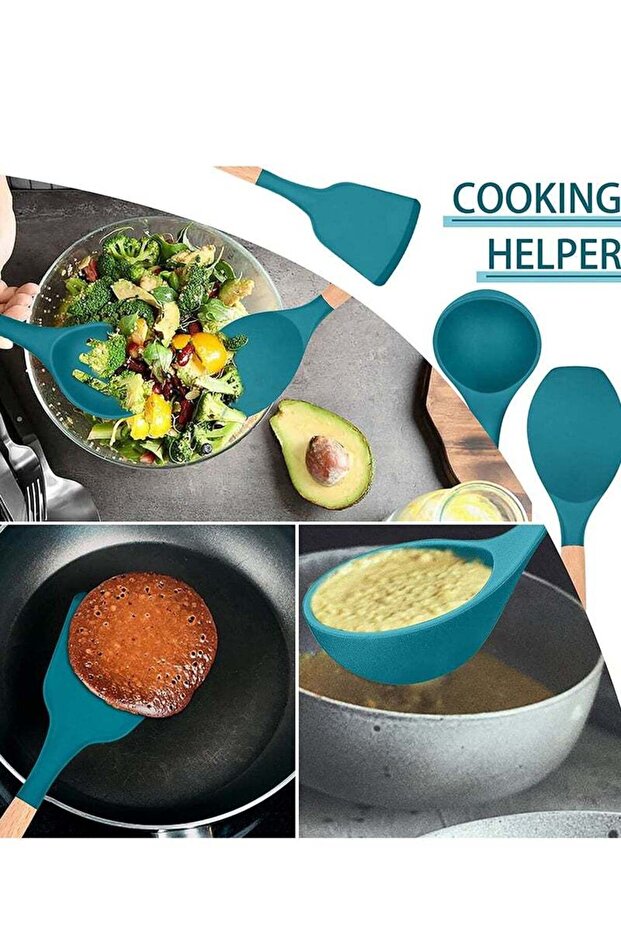 12-Piece Silicone Kitchen Cooking Tools, Non-Toxic & Heat Resistant, Easy Clean, BPA Free