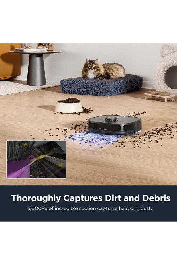 Robot Vacuum Cleaner & Mop All-in-One Station, AI 3D Obstacle Detection, Intelligent Pet Bypass - 3