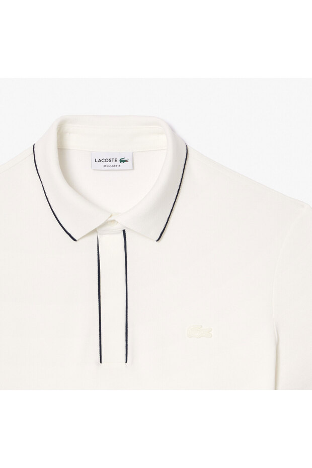 Paris Erkek Regular Fit Organik Pamuk Beyaz Polo - 6