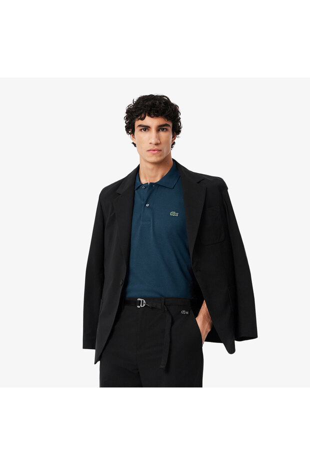 L.12.12 Erkek Classic Fit Koyu Mavi Polo - 1