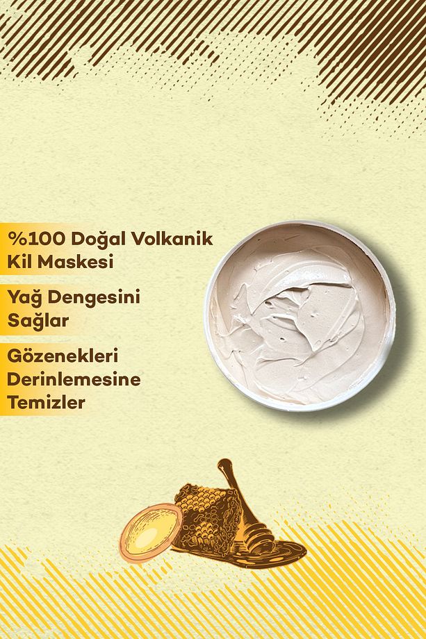 Kil Maskesi - Argan&Bal | Leke, Ve Siyah Nokta Giderici Yüz Maskesi - 2