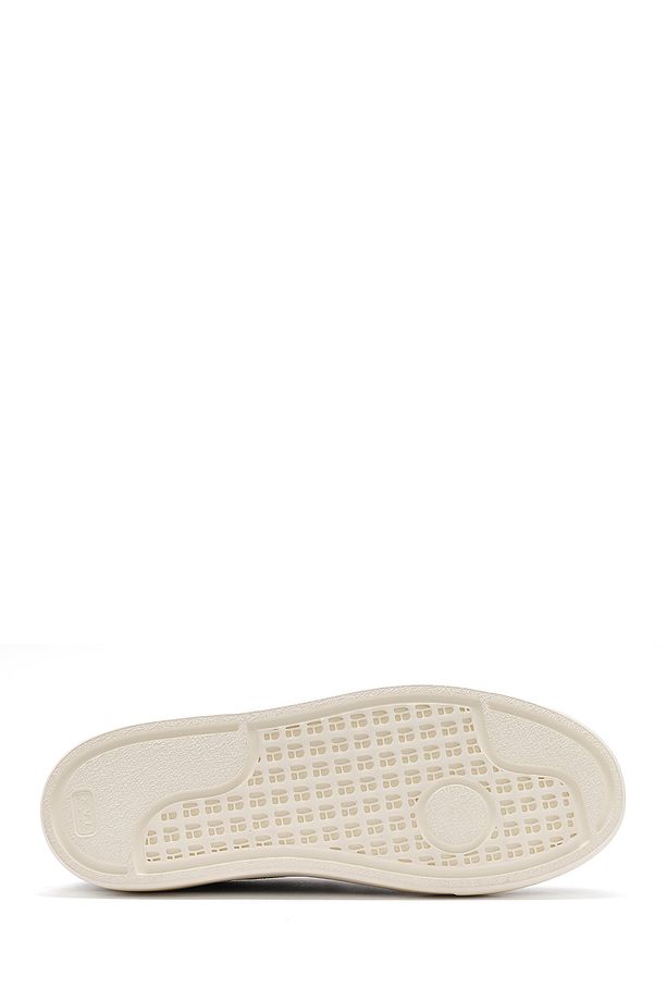 Erkek Vizon Bağcıklı Kalın Tabanlı Süet Deri Sneaker 25SFD632010 - 4
