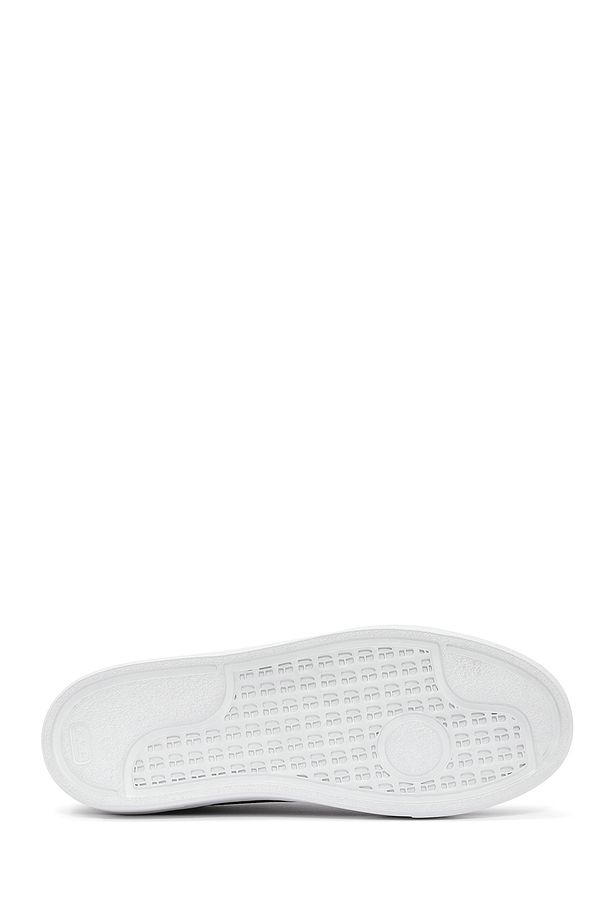 Erkek Siyah Bağcıklı Kalın Tabanlı Deri Sneaker 25SFD6124FT - 4