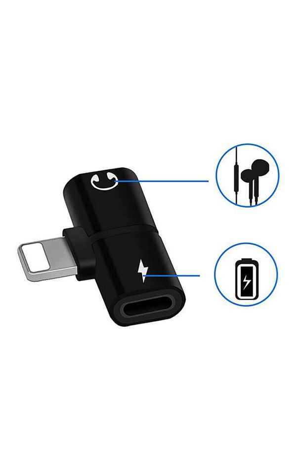 İphone 7 8 Plus X Xr Xs 11 12 Pro Max Kulaklık Şarj Giriş Adaptör - 1